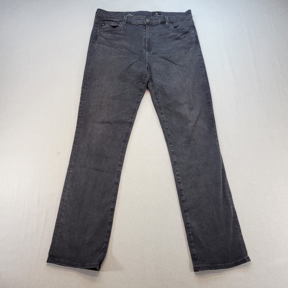 AG Adriano Goldschmied Mari Jeans Mens 32R Gray Straight High Rise Denim